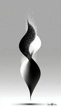 Monochrome Flow - Abstract Black and White Art in Motion