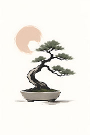 Elegant Bonsai Zen Wall Art by irgian firmansyah