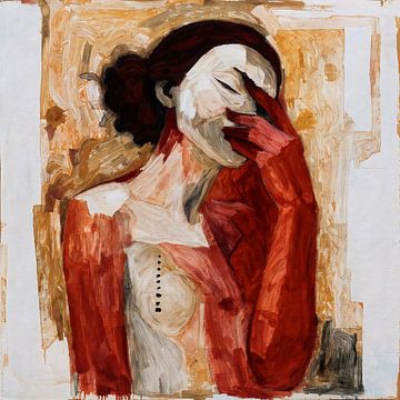 Réflexion silencieuse en rouge