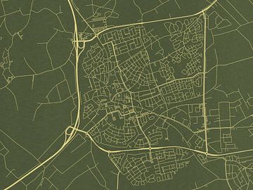 Kaart van Uden in Groen Goud van Map Art Studio