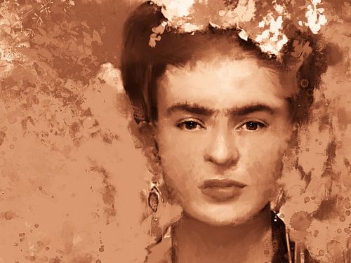 Portrait de Frida, peinture horizontale - Nouveaux Masters