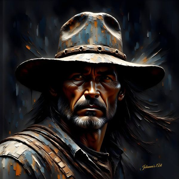 Country &amp; Western - Face of the Frontier by Johannas Art Creations