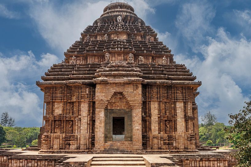 Facade van de Zonnetempel in Konark, Odisha, India, Azië van WorldWidePhotoWeb