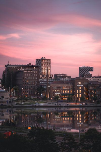 Coolhaven Rotterdam Pink Sunset by vedar cvetanovic