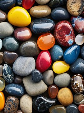 Edelstenen kiezels glanzende variëteit textuur mineralen natuur van gm_designs