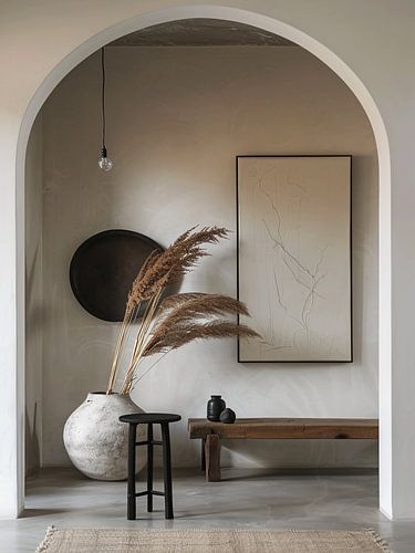 Minimaal boho interieur