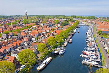 Aerial photo of the harbour and town of Enkhuizen by Eye on You