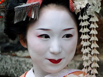 Geisha in Kyoto, Japan van Globe Trotter
