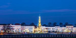Panoramische Abendansicht der niederländischen Stadt Zutphen