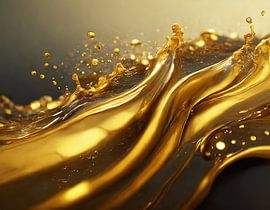 Vloeibaar goud met golven