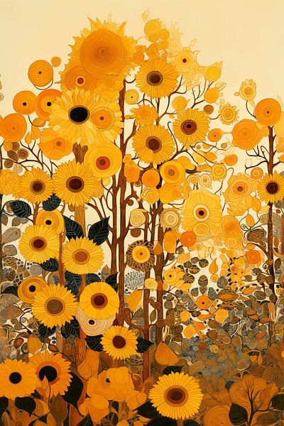 Tournesols abstraits par Bert Nijholt
