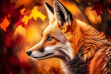 Fuchs im Herbst von Max Steinwald