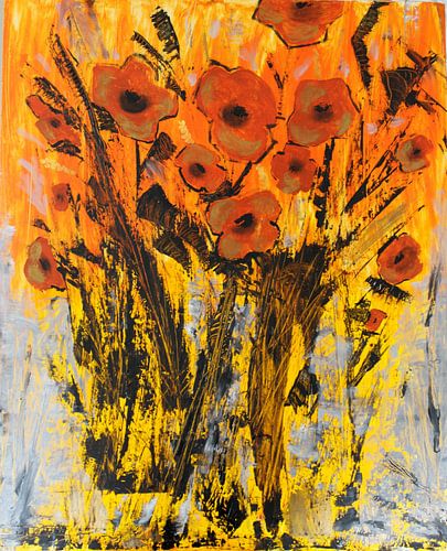 Burnt flowers .Suffering nature 2