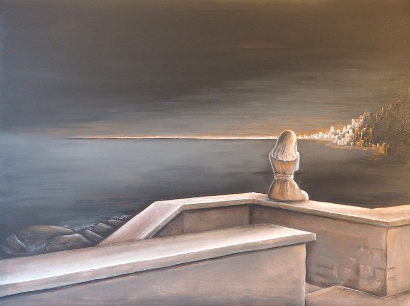 Abendstimmung am Hafen von Cala Ratjada von Edeltraut K. Schlichting