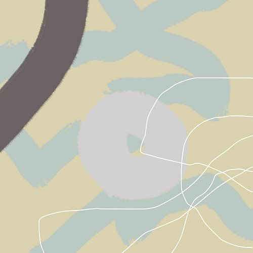 Abstracte pastelkunst in Wild Wonder kleuren in beige, taupe en groen