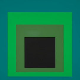 Josef Albers - Homage to the Square, blue, black, green, High Resolution by Vivanne