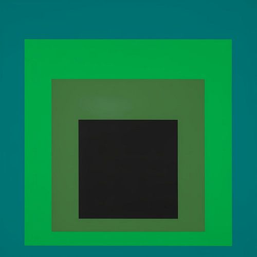 Josef Albers - Hommage aan het plein, blauw, zwart, groen, hoge resolutie