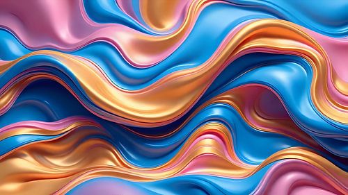 Kleurrijke golvende lijnen