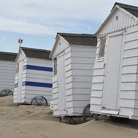 Des cabanes de plage sur roues sur Annelies van der Vliet