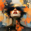 Veiled Confidence – Abstract Female Portrait by Mellow Art