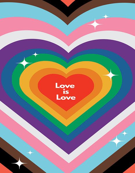 Love Is Love Shape Of Love Pride by Art Kingdom