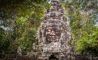 Zugang zu Bayon Tempel mit Gesichtern, Angkor Thom, Kambodscha von Rietje Bulthuis Miniaturansicht