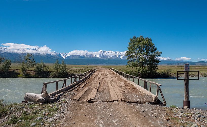 Bridge in the Kurai steppe by jaap van der kooij
