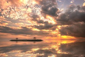 Bali Sanur, Tempel im Wassser Sonnenaufgang