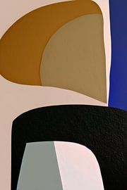 Abstrait moderne dans les tons marron, vert et bleu sur Studio Allee