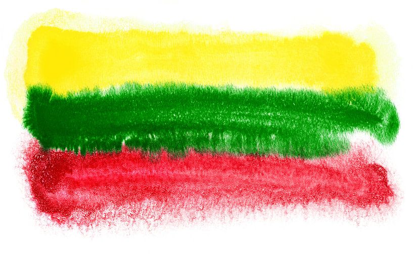 Symbolische nationale vlag van Litouwen van Achim Prill