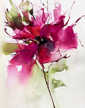Roos uit mijn tuin. van annemiek art