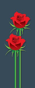Rode rozen van DE BATS designs