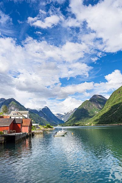 Blick über den Fjærlandsfjord in Norwegen von Rico Ködder