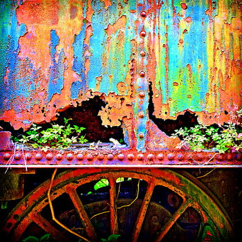 Rouille et locomotive à vapeur