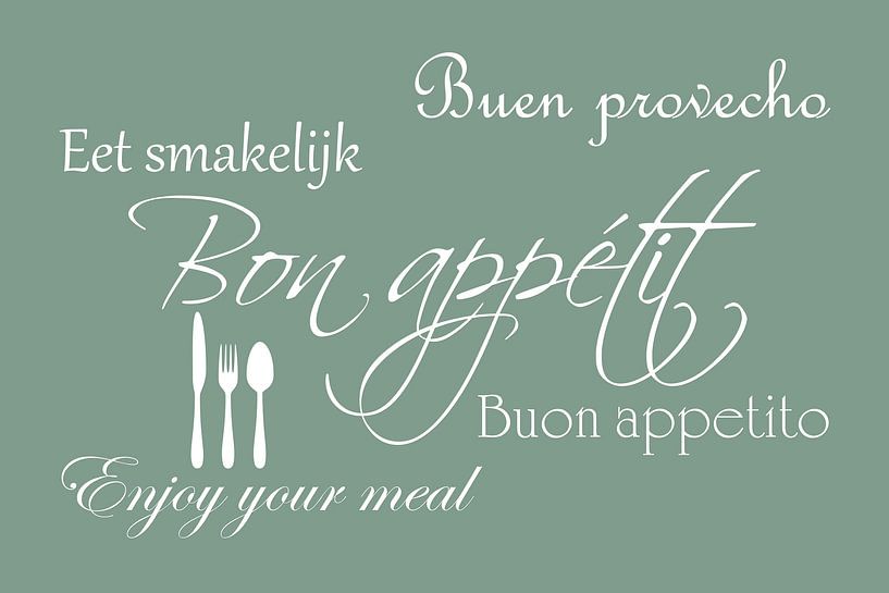 Bon appétit - Groen - Betekenisvolle tekst van Sandra Hazes