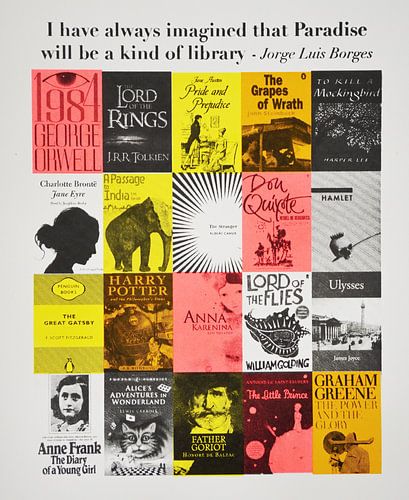 Paradise is a library, 2015, (screen printing)