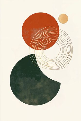 Organic Shapes in Green and Orange ii