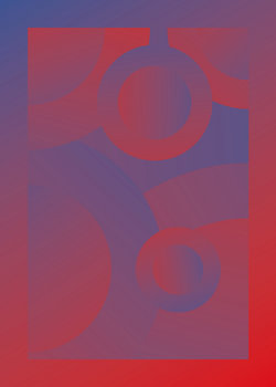 Psychedelische abstrakte Kreise - Primärfarbe V6