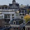 Westerkerk gezien vanaf de Nieuwe kerk Amsterdam van Peter Bartelings