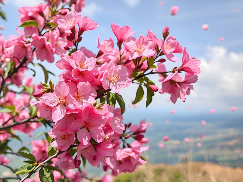 "Blossoming cherry blossoms in spring by ButterflyPix