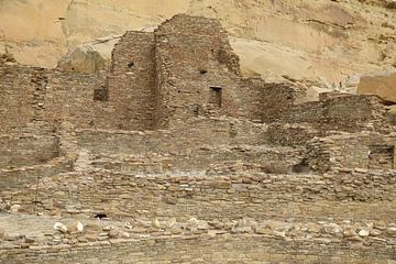 Pueblo Bonito (Pueblo cultuur) Structuur in Chaco Canyon, VS staat New Mexico USA van Frank Fichtmüller