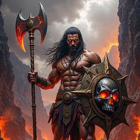 IGNIVARGOS – Le Viking possédé dans le paysage en flammes sur INFERAURUM