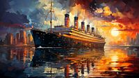 Large ship, painted after the painting from the 1920s by Animaflora PicsStock thumbnail