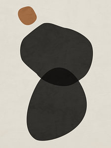 Moderne Abstrakte Organische Geometrische Farbkunst