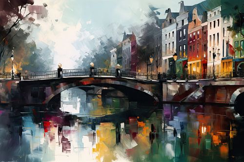 Amsterdamse brug schilderij