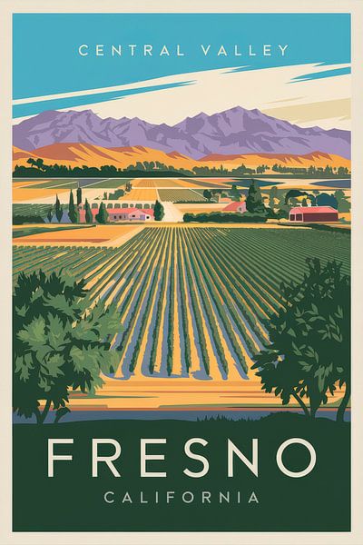 Fresno, California Vintage Travel Poster par Poster Art Shop