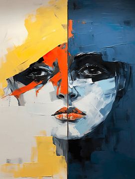 Abstract tweegezicht, acryl van ColorWorldwide