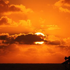 Sunset Katwijk aan Zee van O uwehand