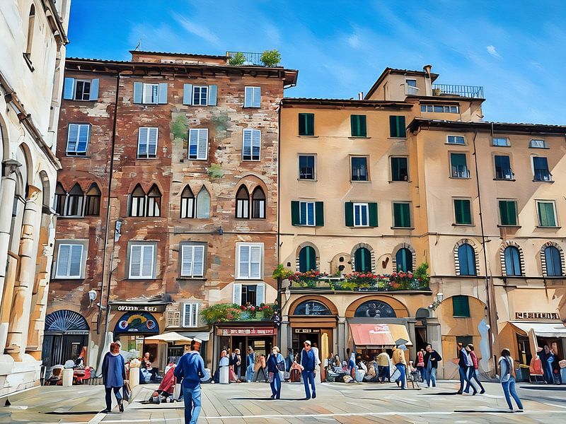 Piazza dell&#039;Anfiteatro in Lucca von Sergio Pazzano