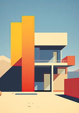 Bauhaus poster kunstdruk illustratie van Niklas Maximilian